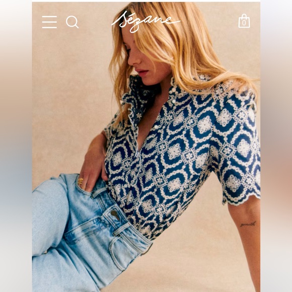 Sezane Dahlia shirt *New w tags* - Picture 6 of 8